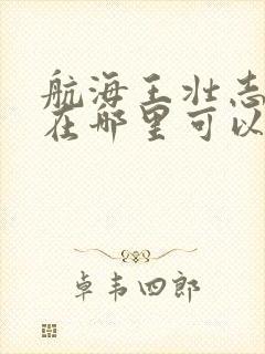 航海王壮志雄心在哪里可以卖了