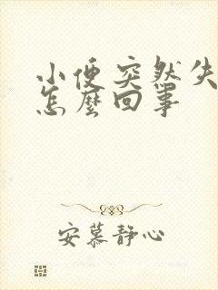 小便突然失禁是怎么回事