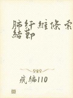 肺纤维条索影肺结节