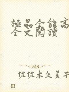 极品全能高手 全文阅读