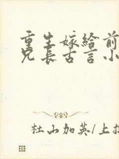 重生嫁给前夫的兄长古言小说