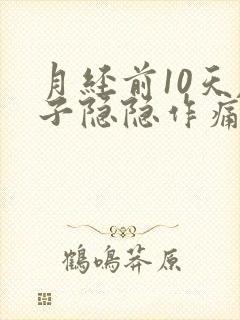 月经前10天肚子隐隐作痛