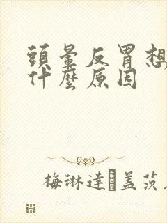 头晕反胃想吐是什么原因