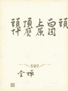 头顶上白头发是什么原因封面