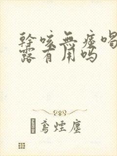 干咳无痰喝枇杷露有用吗封面