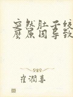 突然肚子绞痛什么原因导致的呢封面