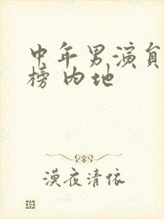 中年男演员排行榜 内地