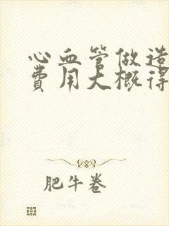 心血管做造影的费用大概得多少钱