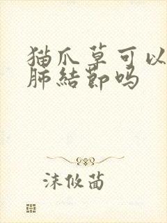 猫爪草可以祛除肺结节吗