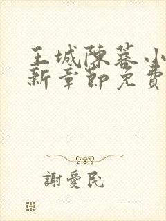 王城陈蓉小说最新章节免费阅读全文