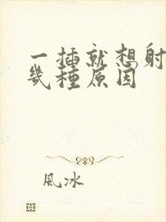 一插就想射有哪几种原因