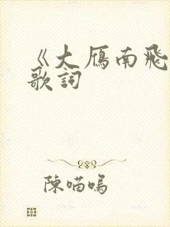 《大雁南飞》的歌词