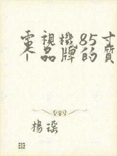 电视机85寸哪个品牌的质量最好