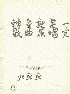 转身就是一辈子歌曲原唱完整版