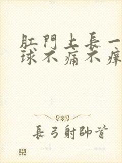 肛门上长一个肉球不痛不痒