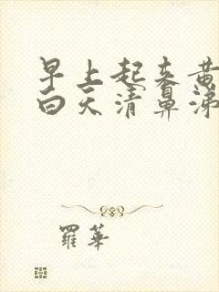 早上起来黄鼻涕白天清鼻涕是风寒还是风热封面