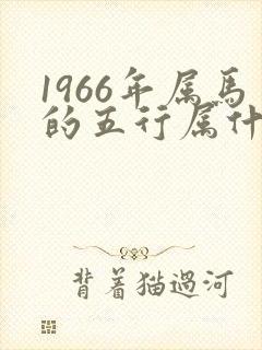 1966年属马的五行属什么命
