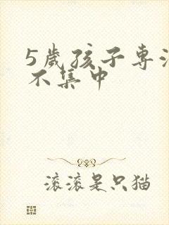 5岁孩子专注力不集中