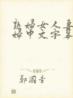 熟妇女人妻满少妇中文字幕封面