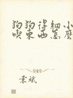 狗狗得细小了不吃东西怎么办