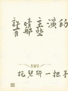 许晴主演的电影有哪些