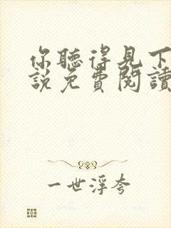 你听得见下册小说免费阅读全文