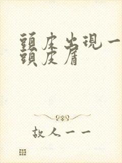 头皮出现一大块头皮屑