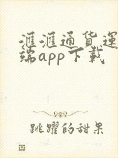 汇汇通货运司机端app下载封面