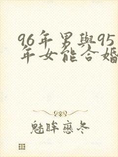 96年男与95年女能合婚吗封面