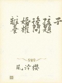 离婚后孩子的抚养权问题