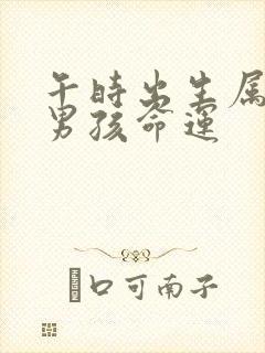 午时出生属猪的男孩命运