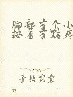 胸部有个小疙瘩按着有点疼封面