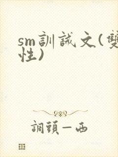 sm训诫文(双性)封面
