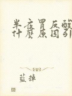 半夜胃反酸水是什么原因引起的