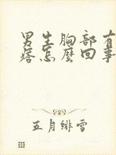 男生胸部有小疙瘩怎么回事