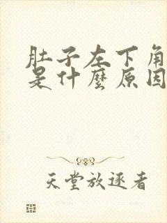 肚子左下角绞痛是什么原因封面