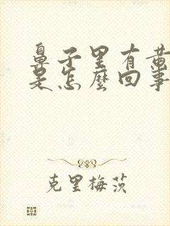 鼻子里有黄鼻涕是怎么回事