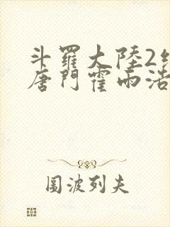 斗罗大陆2绝世唐门霍雨浩与王冬儿