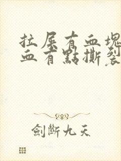 拉屎有血块和鲜血有点撕裂的痛感