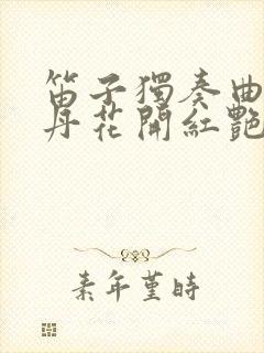 笛子独奏曲山丹丹花开红艳艳简谱视唱