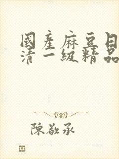 国产麻豆日本高清一级精品