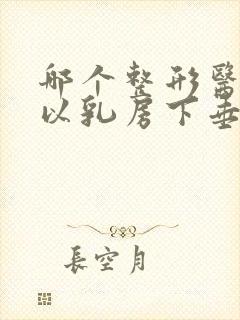 哪个整形医院可以乳房下垂矫正术