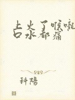 上火了喉咙痛咽口水都痛