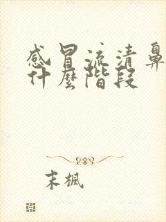 感冒流清鼻涕是什么阶段