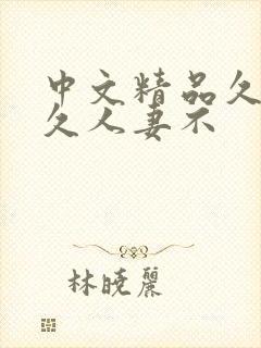 中文精品久久久久人妻不封面