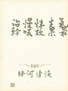 治慢性支气管炎干咳效果最好的药