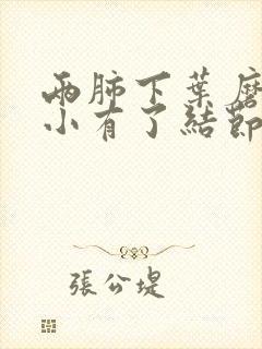 两肺下叶磨玻璃小有了结节怎么办