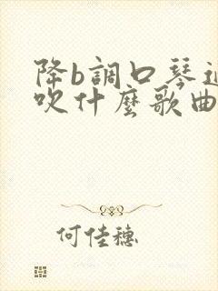 降b调口琴适合吹什么歌曲封面