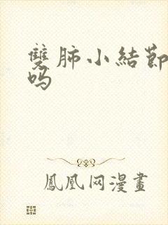 双肺小结节严重吗