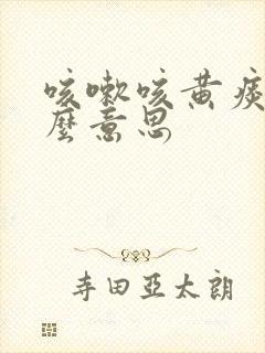 咳嗽咳黄痰是什么意思